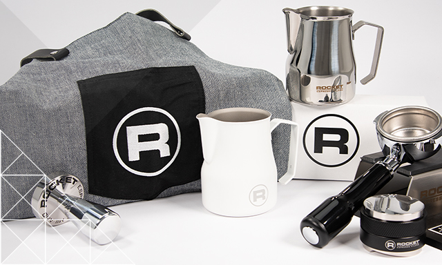 Rocket Espresso Milano accessories, the word is 'handmade'